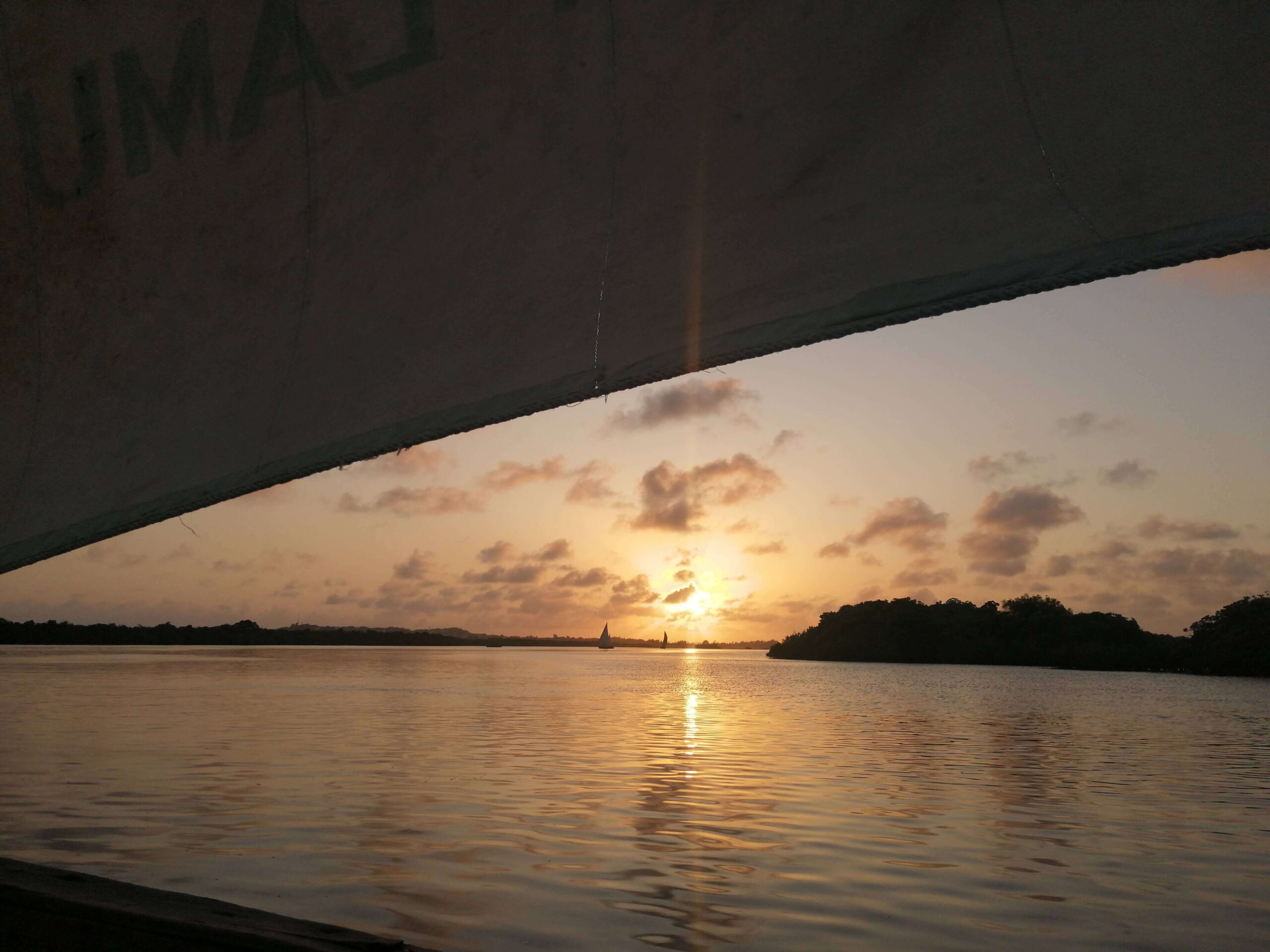 Sonnenuntergang vom Boot